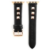 Ремінець для Apple Watch 38mm/40mm Leather Rivet Claps (black)