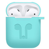 Чохол для AirPods Silicone Case with Logo and Carbine (Sea Blue)