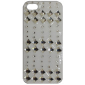 Чехол Накладка для iPhone 5/5S AVA DIAMOND (Белый) (пластик)