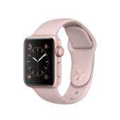 Apple Watch Series 1 38mm Rose Gold Aluminum Case with Pink Sand Sport Band (MNNH2)