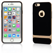 Чохол Накладка для iPhone 6 ROCK ROYCE (Чорний+Чорний) (Пластик)