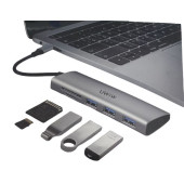 Перехідник WiWU HUB Type-C 5-in-1 532T (Gray)