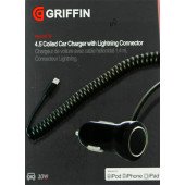 Автомобільний зарядний пристрій GRIFFIN Lightining 2USB(1.4 m)(2.1 A) для iPhone/iPod/iPad (Чорний)