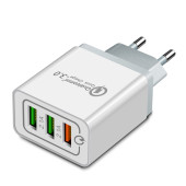 Мережевий зарядний пристрій ROCK Quick Charging QC 3,0 Smart Fast 3 USB