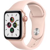 Apple Watch SE GPS + Cellular 40mm Gold Aluminum Case with Pink Sand Sport B. (MYEA2)