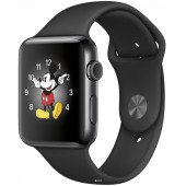 Apple Watch Series 2 42mm Space Black Stainless Steel Case with Space Black Sport Band (MP4A2)