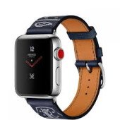 Apple Watch Hermes Series 3 GPS + Cellular 38mm Steel w. Marine Gala Single Tour Eperon dor (MQLN2)