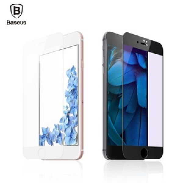 Защитое стекло  iPhone 7  Baseus PET Soft Fosted 3D Glass 0.23mm (white)