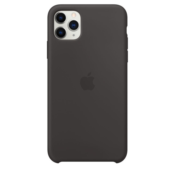 Чехол Накладка для iPhone 11 Pro Max Apple Silicon Case (Black) (Полиулетан)