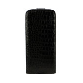 Чехол Флип для iPhone 5/5S A-CASE FLIP HAND-MADE (Черный) (Кожа)