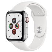 Apple Watch Series 5 LTE 44mm Steel w. White b.- Steel (MWWF2)