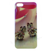 Чехол Накладка для iPhone 5/5S LAVAS SWAROVSKI CATKIN (розовый) (пластик)