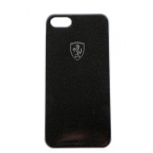Чехол Накладка для iPhone 5/5S FERRARI Scuderia (черный) (пластик)