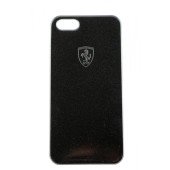 Чехол Накладка для iPhone 5/5S FERRARI Scuderia (черный) (пластик)