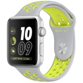 Apple Watch Nike+ 38mm Silver Aluminum Case with Flat Silver/Volt Nike Sport Band (MNYP2)