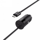 Автомобільний зарядний пристрій Hoco Z17 +USB cable (2,4 A) (black)