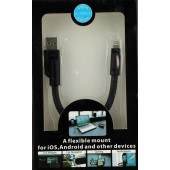 Кабель Apple Lightning USB BEND IT(Чорний) (Силікон)