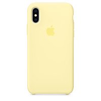 Чохол Накладка для iPhone Xs Max Apple Silicon Case (Cream Yellow) (Полиулетан)