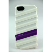 Чехол Накладка для iPhone  5/5S MUSUBO HYPER-GRIP MYMMY (Белый) (Силикон)