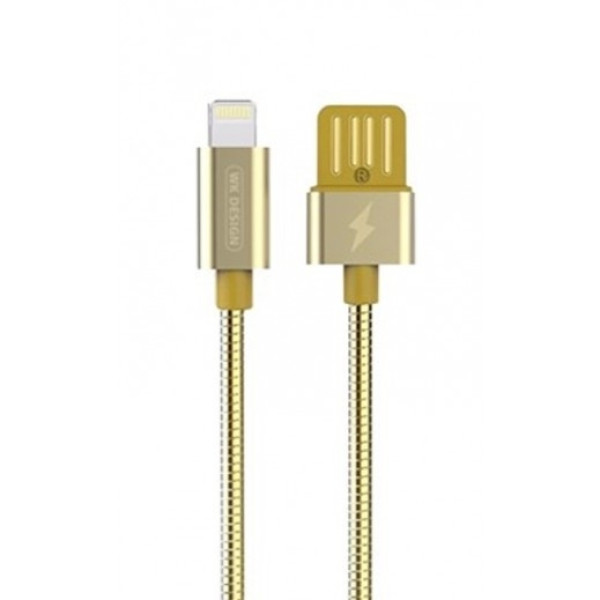 Кабель Lightning WK Alloy 039 1m (Gold) - фото Кабель Lightning WK Alloy 039 1m (Gold)