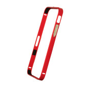 Бампер для iPhone 5/5S CROSS CASE 0.7mm (Красный) (Метал)