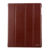 Чехол Книжка для IPad 2/3/4 NUOKU PREMIUM(Коричневый) (Кожа)