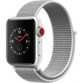 Apple Watch Series 3 GPS + Cellular 38mm Silver Aluminum w. Seashell Sport L. (MQJR2)