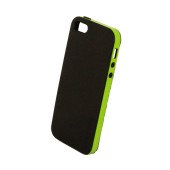 Чехол Накладка для iPhone 5/5S SGP Neo Hybrid (Черный/Зелёный) (Пластик)