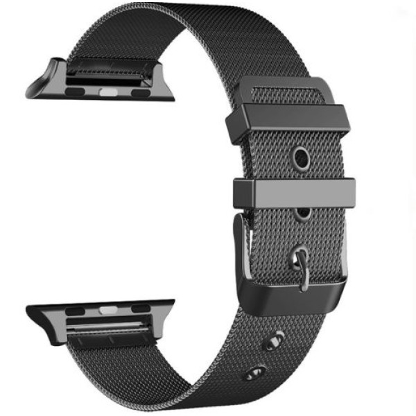 Ремешок-браслет для Apple Watch 38mm Milanese New Loop Band (Black) - фото Ремешок-браслет для Apple Watch 38mm Milanese New Loop Band (Black)
