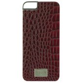 Чехол Накладка для iPhone  5/5S Patchworks SNAP CASE Croco (Бордовый) (Кожа)