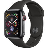 Apple Watch Series 4 GPS + LTE 40mm Black Steel w. Black Sport b. Black Steel (MTUN2)