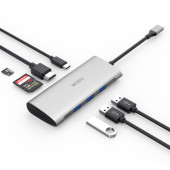 Перехідник WiWU Apollo HUB Type-C 7-in-1 A731 HP (Silver)