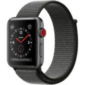 Apple Watch Series 3 GPS + Cellular 42mm Space Gray Aluminum w. Dark Olive Sport L. (MQK62)