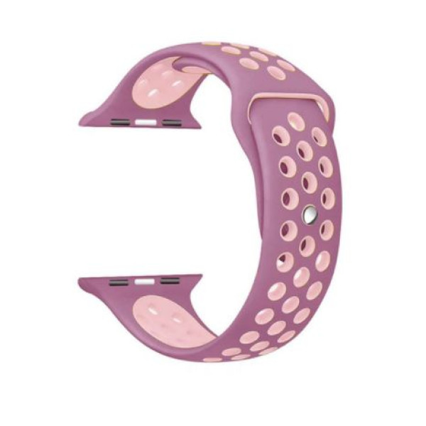 Ремешок-браслет для Apple Watch 42mm Silicone Nike Sport Band (barely rose-pearl pink)