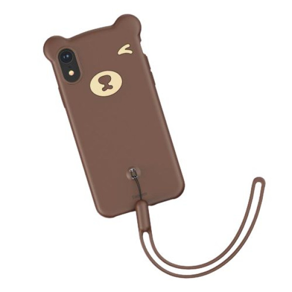 Чехол накладка iPhone Xr Baseus Bear Case (brown) - фото Чехол накладка iPhone Xr Baseus Bear Case (brown)