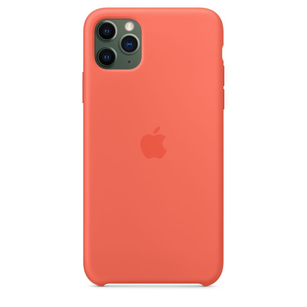 Чехол Накладка для iPhone 11 Pro Max Apple Silicon Case (Clementine) (Полиулетан)