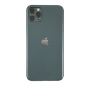 Чехол Накладка для iPhone 11 Pro Max Glass Silicone Case Logo (midnight green)