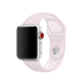 Ремешок-браслет для Apple Watch 42mm/44mm Silicone Nike Sport Band (Barely Rose-Pearl Pink)