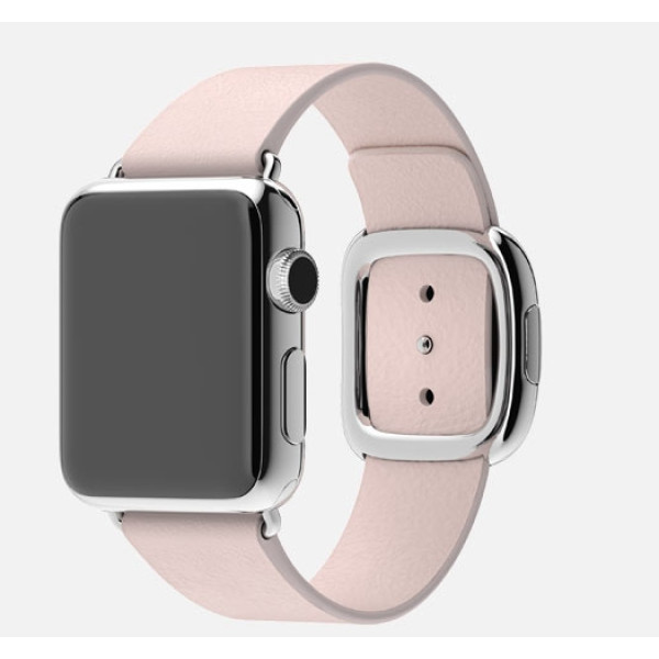 Apple Watch 38mm Stainless Steel Case with Soft Pink Modern Buckle (MJ362) - фото Apple Watch 38mm Stainless Steel Case with Soft Pink Modern Buckle (MJ362)