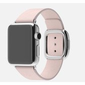 Apple Watch 38mm Stainless Steel Case with Soft Pink Modern Buckle (MJ362)