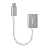 Перехідник Type-C Adapter Momax Elite Link (Сріблястий)