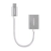 Перехідник Type-C Adapter Momax Elite Link (Сріблястий)