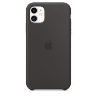 Чехол Накладка для iPhone 11 Apple Silicon Case (Black) (Полиулетан)
