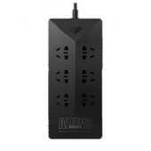 Мережевий фільтр REMAX RU-S4 6 розеток +5 USB black (1.8 m)