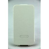 Чохол Фліп для iPhone 4/4S CLOVER (Білий) (шкіра)