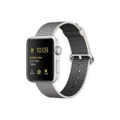 Apple Watch Series 2 38mm Silver Aluminum Case with Pearl Woven Nylon Band (MNNX2)
