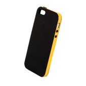 Чехол Накладка для iPhone 5/5S SGP Neo Hybrid (Черный/Жёлтый) (Пластик)