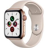 Apple Watch Series 5 LTE 40mm Gold Stainless Steel Case with Stone Sport Band (MWX62)