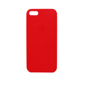 Чехол Накладка для iPhone  5/5S NUOKU APPLE (Красный) (Кожа)