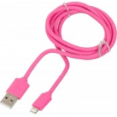 Кабель Apple Lightning (USB 1.2 m) (Тканина) (Рожевий)